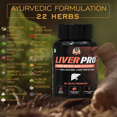 Liver Pro - Fatty Liver Ayurvedic Supplement | Helps Restore Liver Health & Remove Toxins | 100% Natural & Ayurvedic | 28 Days Program