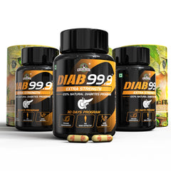 DIAB 99.9 - Type-2 Extra Strength Ayurvedic Diabetes Medicine | Free Reversal Program Consultation with Doctor & Dietitian | 100% Natural