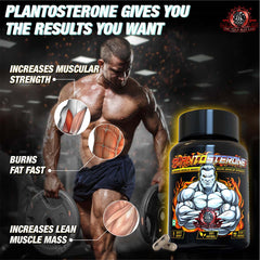 PLANTOSTERONE - Muscle Building & Testo-Boosting Ayurvedic Supplement | Helps Gain Muscle Size & Strength, with Increase in Sexual Drive | 100% Natural